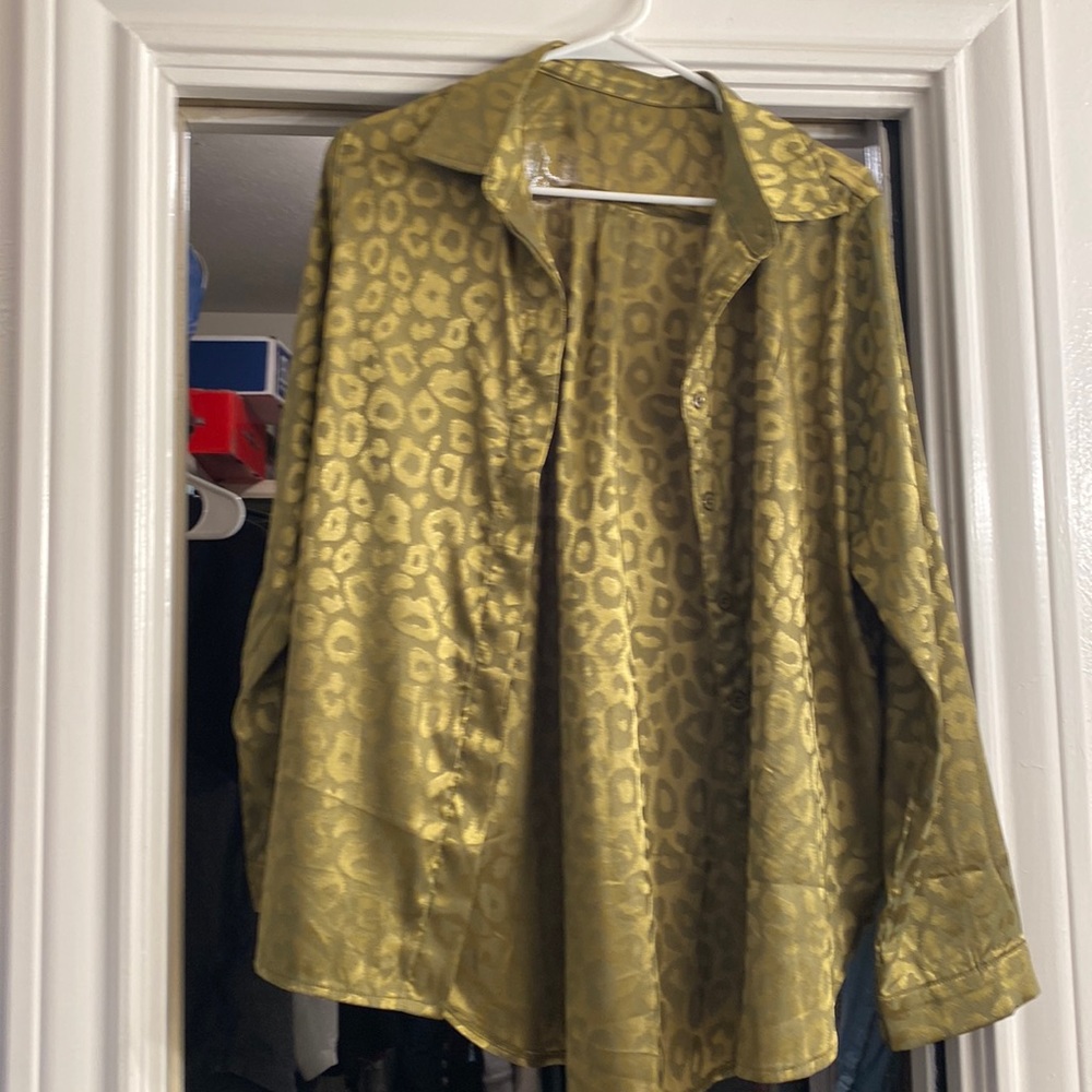 Silk shirt, super cute!